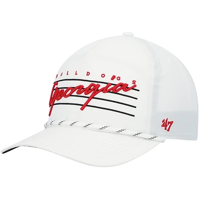 Men's '47  White Georgia Bulldogs Downburst Hitch Trucker Adjustable Hat