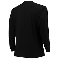 Men's Champion Black Georgia Bulldogs Big & Tall 2-Hit Long Sleeve T-Shirt