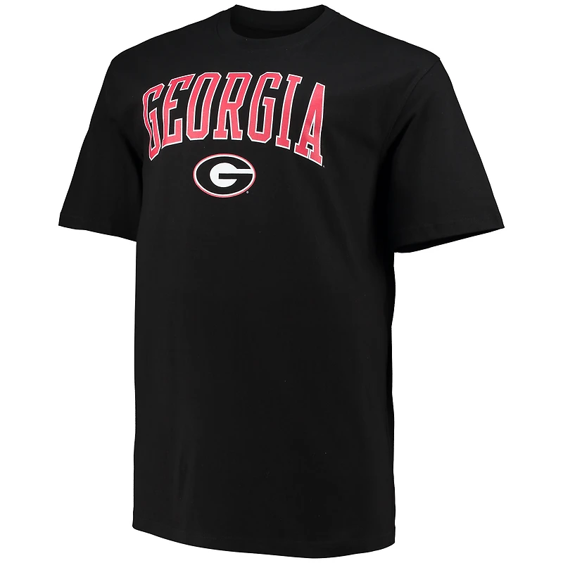 Men's Champion Black Georgia Bulldogs Big & Tall Arch Over Wordmark T-Shirt