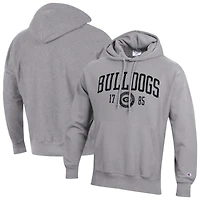 Sweat à capuche Champion Gray Georgia Bulldogs pour homme, modèle Established Reverse Weave.
