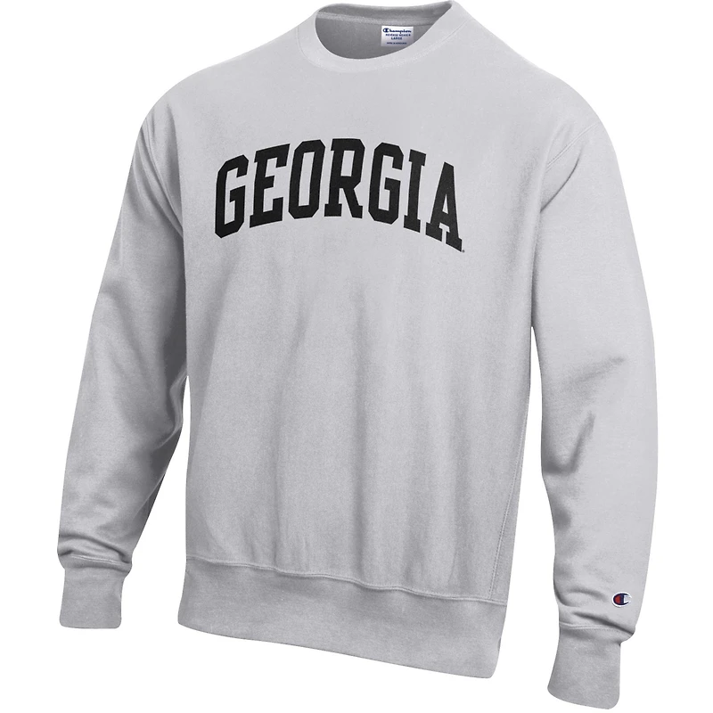 Men's Champion Gray Georgia Bulldogs Reverse Weave Fleece Sweatshirt