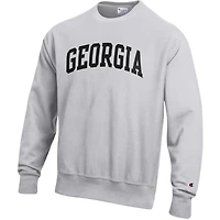 Men's Champion Gray Georgia Bulldogs Reverse Weave Fleece Sweatshirt