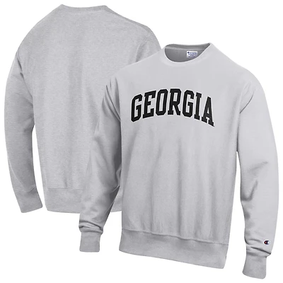 Men's Champion Gray Georgia Bulldogs Reverse Weave Fleece Sweatshirt