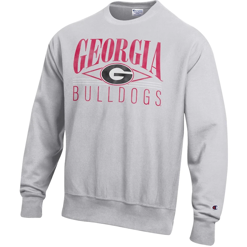 Men's Champion Gray Georgia Bulldogs Reverse Weave Fleece Sweatshirt