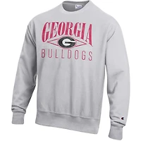 Men's Champion Gray Georgia Bulldogs Reverse Weave Fleece Sweatshirt