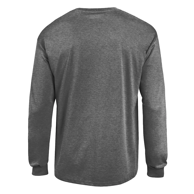 T-shirt à manches longues Champion Heather Charcoal Georgia Bulldogs Bold pour homme