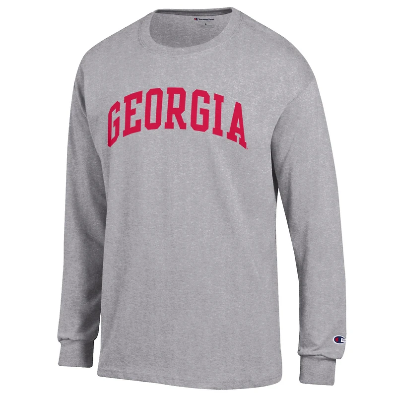 Men's Champion Georgia Bulldogs Basic Arch Long Sleeve T-Shirt