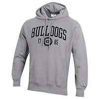 Men's Champion  Heather Gray Georgia Bulldogs Established Reverse Weave Hoodie