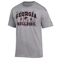 T-shirt universitaire Champion Heather Gray Georgia Bulldogs pour hommes