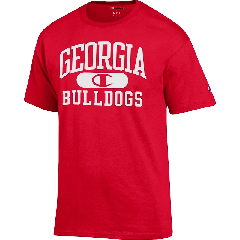 T-shirt Champion Red Georgia Bulldogs Arch Pill pour homme