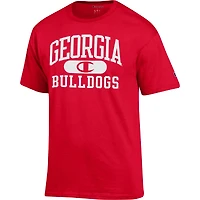 T-shirt Champion Red Georgia Bulldogs Arch Pill pour homme
