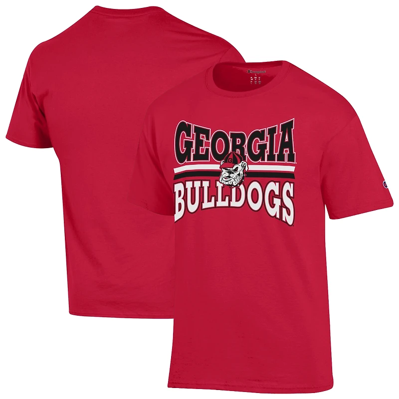 Men's Champion Red Georgia Bulldogs Team Zoom T-Shirt