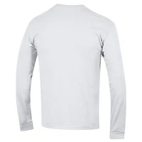 T-shirt à manches longues blanc Champion Georgia Bulldogs pour homme avec logo Arch Over 2-Hit