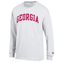 Men's Champion Georgia Bulldogs Basic Arch Long Sleeve T-Shirt