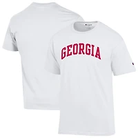 T-shirt blanc à manches courtes pour homme, motif Champion des Georgia Bulldogs