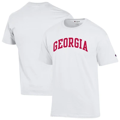 T-shirt blanc à manches courtes pour homme, motif Champion des Georgia Bulldogs