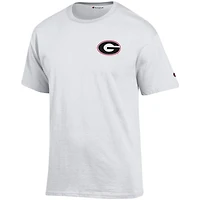 T-shirt Champion Georgia Bulldogs Stack 2-Hit pour homme, blanc