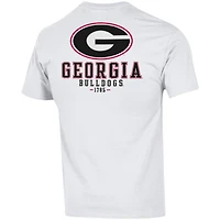 T-shirt Champion Georgia Bulldogs Stack 2-Hit pour homme, blanc