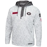 Sweat à capuche zippé pour homme Colosseum Arctic Camo Georgia Bulldogs OHT Military Appreciation