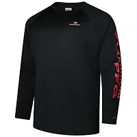 T-shirt à manches longues Omni-Shade Terminal Tackle pour homme Columbia Black Georgia Bulldogs Big & Tall