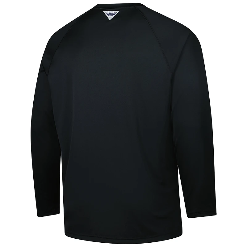 T-shirt à manches longues Omni-Shade Terminal Tackle pour homme Columbia Black Georgia Bulldogs Big & Tall