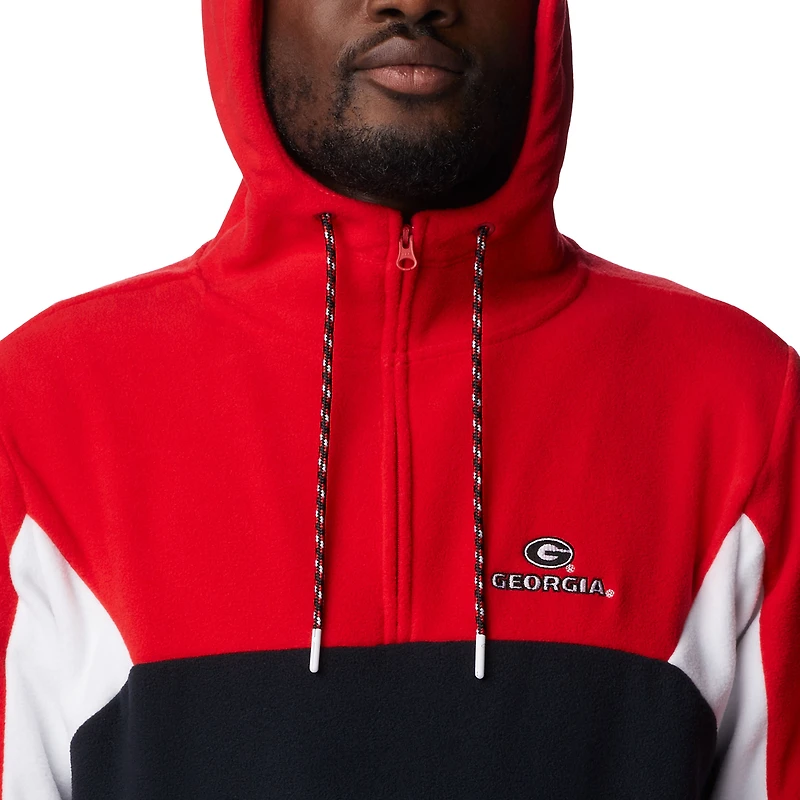 Men's Columbia Black Georgia Bulldogs Lodge Quarter-Zip Hoodie