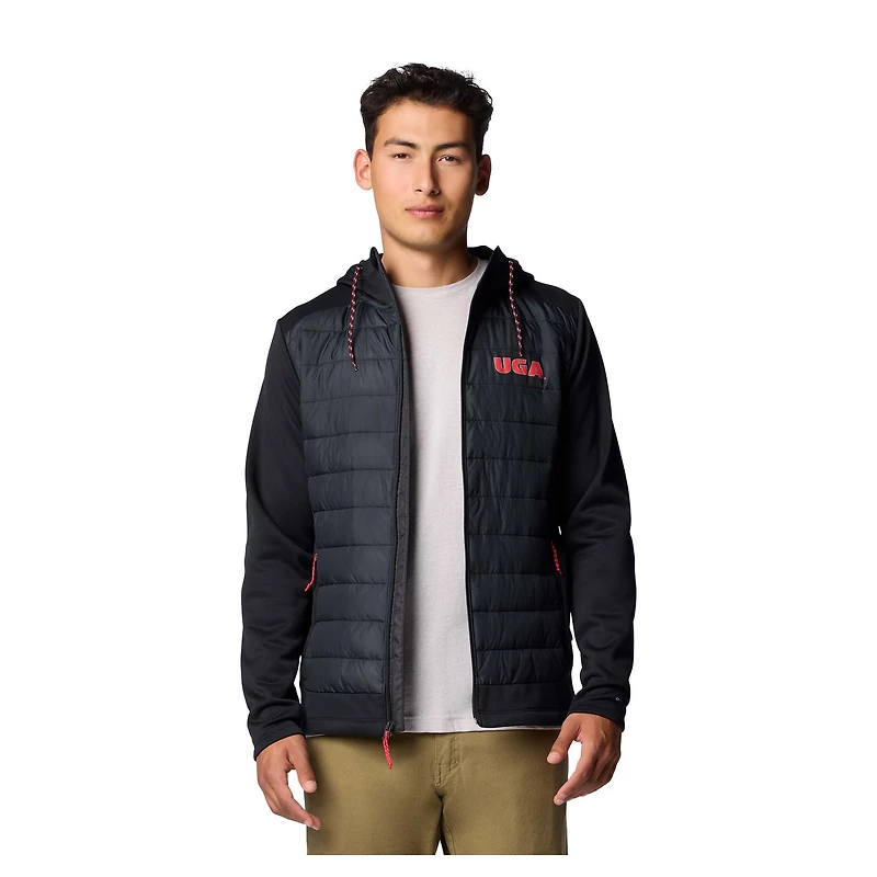 Men's Columbia  Black Georgia Bulldogs Out-Shield Hybrid Full-Zip Hoodie Jacket
