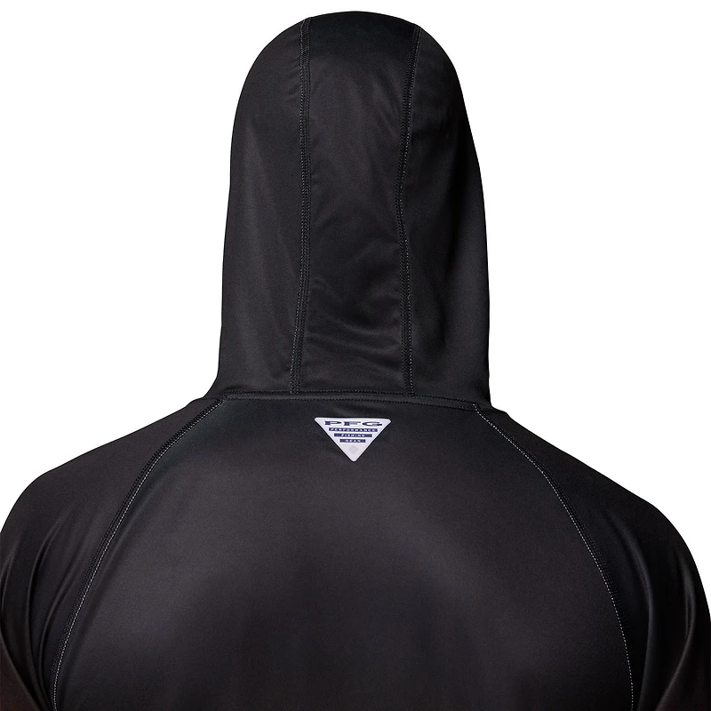 Sweat à capuche Columbia Black Georgia Bulldogs PFG Gradient Water Super Terminal Tackle pour homme avec t-shirt Omni-Wick