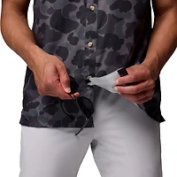 Chemise boutonnée Columbia Super Slack Tide Omni-Wick pour homme, noire, Georgia Bulldogs