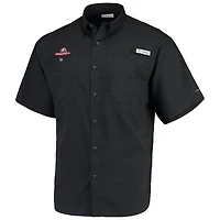 Men's Columbia Gray Georgia Bulldogs PFG Tamiami Omni-Shade Button-Down Shirt