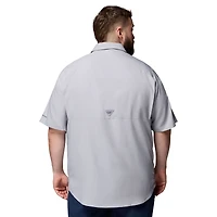 Men's Columbia  Gray Georgia Bulldogs Big & Tall Tamiami Omni-Shade Button-Down Shirt