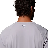 Men's Columbia  Gray Georgia Bulldogs Big & Tall Terminal Tackle Long Sleeve Omni-Shade T-Shirt