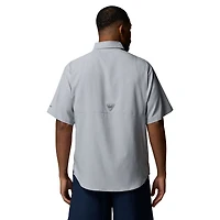 Chemise boutonnée Columbia grise Georgia Bulldogs Tamiami Omni-Shade pour homme