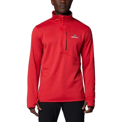 Veste polaire Omni-Wick à demi-zip Columbia Red Georgia Bulldogs pour homme