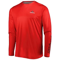 T-shirt à manches longues Columbia Red Georgia Bulldogs Terminal Shot Omni-Shade Omni-Wick pour homme
