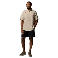Chemise boutonnée Columbia Tan Georgia Bulldogs Tamiami Omni-Shade pour homme