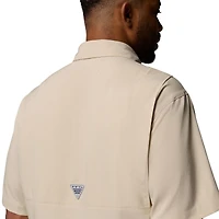 Chemise boutonnée Columbia Tan Georgia Bulldogs Tamiami Omni-Shade pour homme