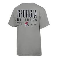 T-shirt gris ComfortWash pour homme avec grand nom des Georgia Bulldogs