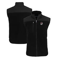 Men's Cutter & Buck  Black Georgia Bulldogs Big Tall Cascade Eco Sherpa Fleece Full-Zip Vest