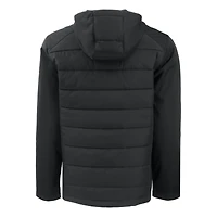 Men's Cutter & Buck  Black Georgia Bulldogs Big Tall Evoke Hybrid Eco Softshell Recycled Full-Zip Hoodie