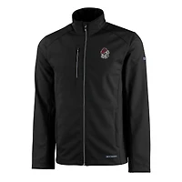 Men's Cutter & Buck  Black Georgia Bulldogs Evoke Eco Softshell Recycled Full-Zip Jacket