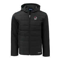 Veste à capuche zippée intégrale Cutter & Buck Black Georgia Bulldogs Evoke pour homme