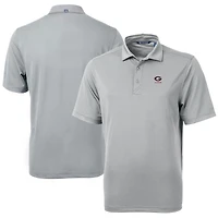 Polo recyclé en piqué écologique pour homme, gris Cutter & Buck, avec logo des anciens Georgia Bulldogs