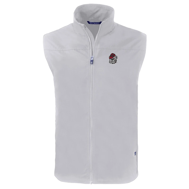 Men's Cutter & Buck Gray Georgia Bulldogs Big Tall Charter Eco Full-Zip Vest
