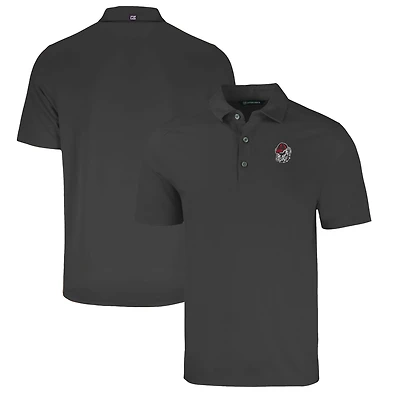 Polo recyclé extensible Forge Eco pour homme, noir chiné, de couleur grande taille, des Georgia Bulldogs, Cutter & Buck