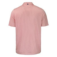 Polo Cutter & Buck pour homme, rouge et blanc, à imprimé symétrique écologique Pike, motif Georgia Bulldogs. Tissu extensible recyclé.