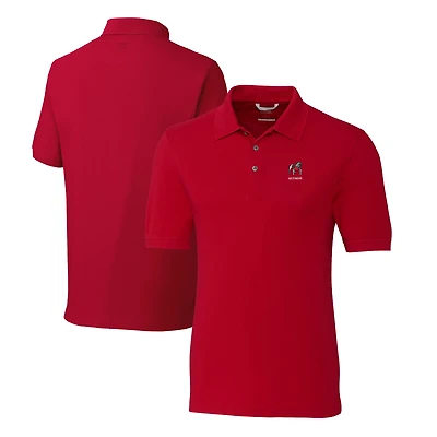 Men's Cutter & Buck Red Georgia Bulldogs Alumni Logo Advantage DryTec Tri-Blend Pique Polo