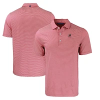 Polo Cutter & Buck rouge Georgia Bulldogs Alumni Logo Forge Eco Double Stripe Stretch Recycled pour homme