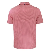 Polo Cutter & Buck rouge Georgia Bulldogs Alumni Logo Forge Eco Double Stripe Stretch Recycled pour homme
