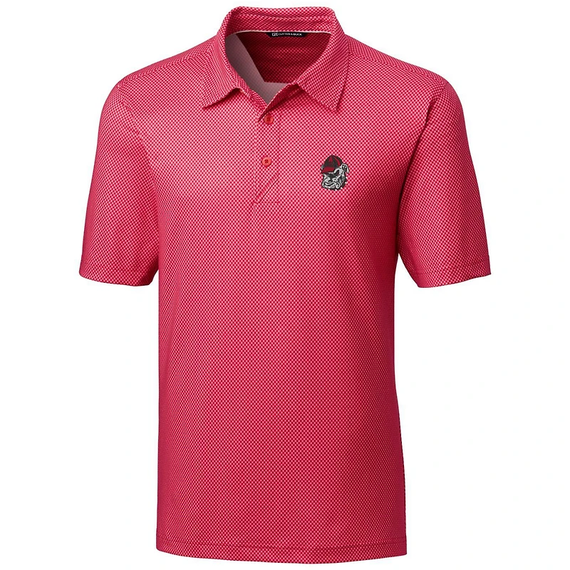 Polo rouge Cutter & Buck pour homme, motif mini fanion Big Tall Pike des Georgia Bulldogs